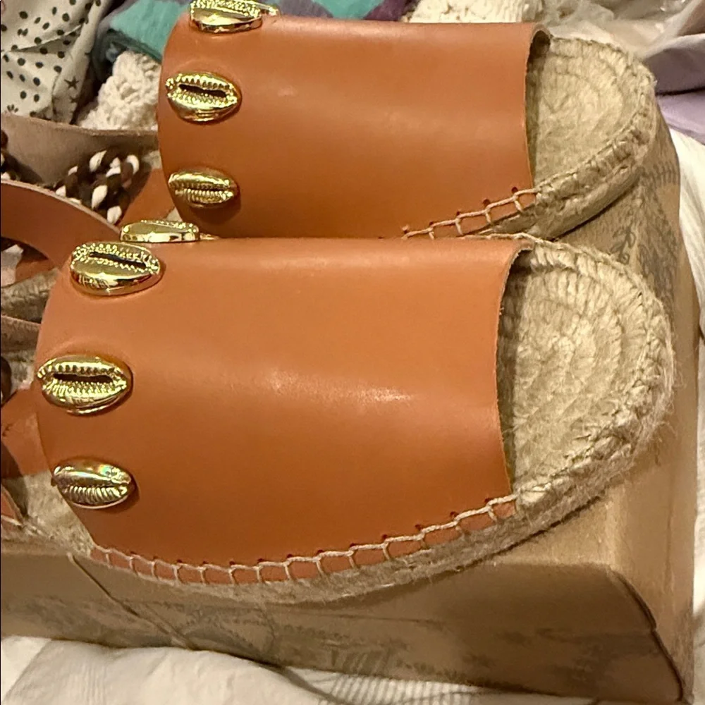 FREE PEOPLE WANDER SHELL WRAP ESPADRILLES NWB sz 9.5
